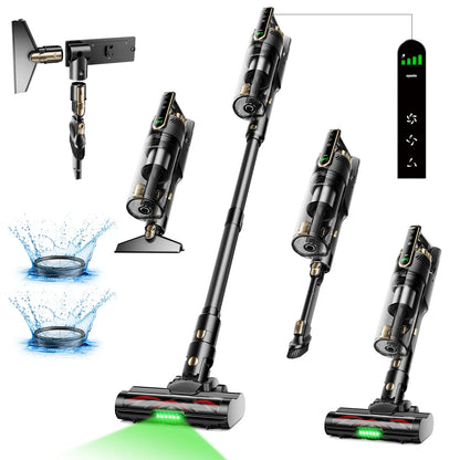 2026 New Arrival | Trucozie T550 Cordless Vacuum, 40kPa Suction, 50 Mins Runtime, 8-in-1 Lightweight Stick Vacuum for Pet Hair, Floors & Car
