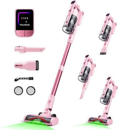 2026 New Arrival | Trucozie T550 Cordless Vacuum, 40kPa Suction, 50 Mins Runtime, 8-in-1 Lightweight Stick Vacuum for Pet Hair, Floors & Car