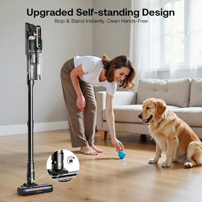 2026 New Arrival | Trucozie T550 Cordless Vacuum, 40kPa Suction, 50 Mins Runtime, 8-in-1 Lightweight Stick Vacuum for Pet Hair, Floors & Car
