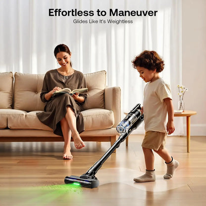 2026 New Arrival | Trucozie T550 Cordless Vacuum, 40kPa Suction, 50 Mins Runtime, 8-in-1 Lightweight Stick Vacuum for Pet Hair, Floors & Car
